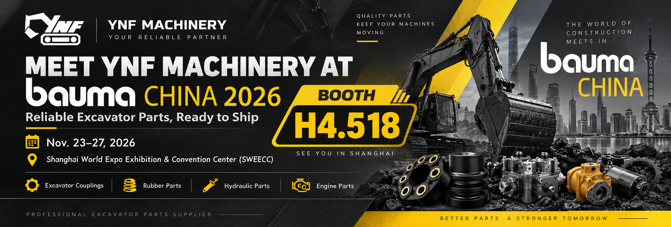 Blog công ty mới nhất về Meet YNF Machinery at bauma CHINA 2026 – Visit Us at Booth H4.518