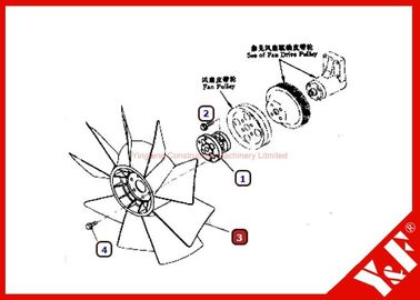 Mua 600-625-7620 Komatsu Excavator Parts , PC200-6 Cooling Fan Blade online manufacture