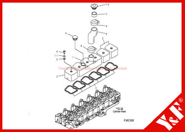 Mua Komatsu Excavator Parts PC200-7 6732-11-8181 GASKET 6130-12-8720 HOSE 6130-12-8610 CAP 6D102 Engine online manufacture