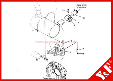 Mua Komatsu Excavator Parts Pc200-7 6738-11-5510 Muffler 6738-11-5940 U–Bolt 6210-11-5232 Clamp 6210-11-5232 Plate online manufacture
