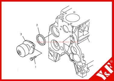 Mua 6D102 Engine Komatsu Excavator Parts PC200-7 6735-61-1502 Water Pump Assembly online manufacture