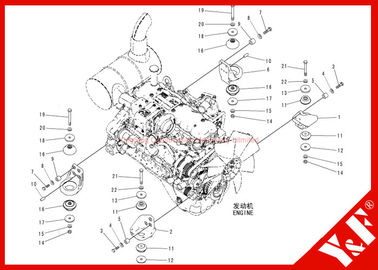 Mua Excavator PC200-8 Engine Mount / Rubber Engine Cushion Shock Absorber 20Y-01-12 20Y-01-12222 online manufacture