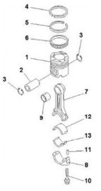 Động cơ máy xúc Piston 6152-32-2510, PC400-7 Phụ tùng động cơ Piston