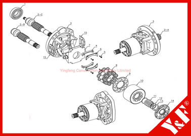Phụ tùng thủy lực máy đào của Komatsu HPV35 / 55 (Dòng bơm piston PC60 / 120/200 / 300-3 / 5 / PC400 / PC650)