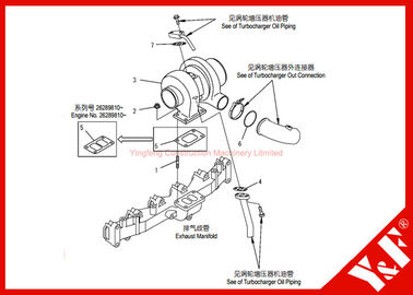Komatsu Excavator Parts PC200-7 6738-81-8091 Turbocharger 6D102 Engine