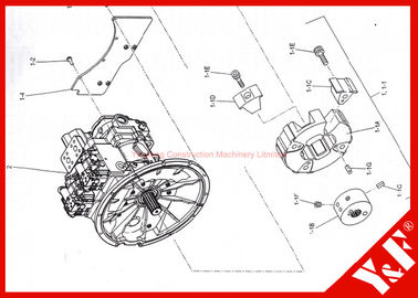 Kobelco Excavator Coupling LS30P01063S004 LS30P01063S003 Fix SK460-8 Excavator