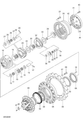 1032486 Carrier Hitachi Parts ZX200 ZX240-3 ZX240-3-HCMC ZX240-3G ZX240-5G