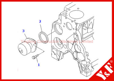 Low Noise Excavator Parts Water Pump Assy 6735-61-1501 6735-61-1502